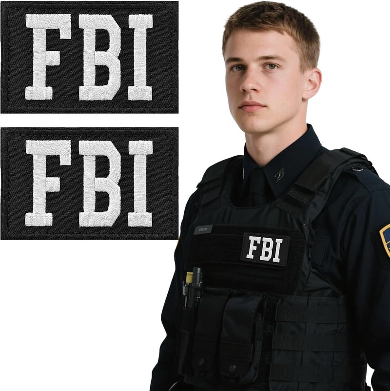 EMORBALS FBI Patch Hook and Loop System, FBI Tactical Patch for Vest, Jacket, Military Uniforms, Backpacks(2 Pack) - Image 1